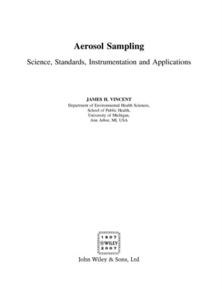 Cover image: Aerosol Sampling 1st edition 9780470027257