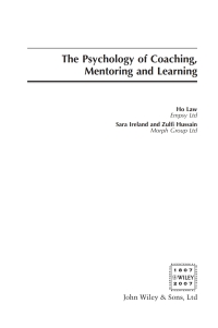 Imagen de portada: The Psychology of Coaching, Mentoring and Learning 1st edition 9780470028445