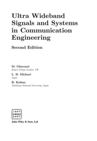 Cover image: Ultra Wideband Signals and Systems in Communication Engineering 2nd edition 9780470027639