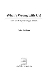 صورة الغلاف: What's Wrong with Us? 1st edition 9780470019542