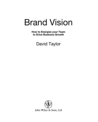 صورة الغلاف: Brand Vision 1st edition 9780470028353