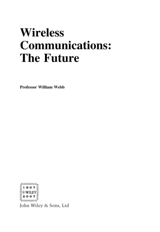Imagen de portada: Wireless Communications 1st edition 9780470033128