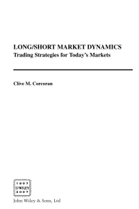 Cover image: Long/Short Market Dynamics 1st edition 9780470057285