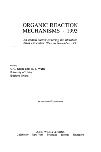 صورة الغلاف: Organic Reaction Mechanisms 1993 1st edition 9780471953371