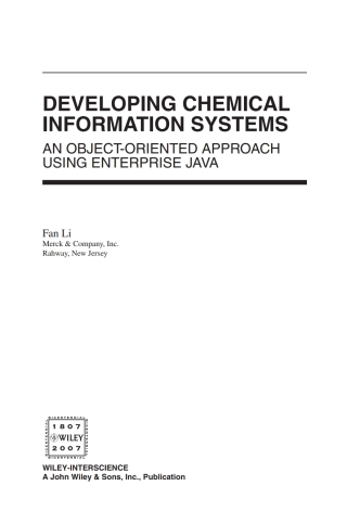 Imagen de portada: Developing Chemical Information Systems 1st edition 9780471751571