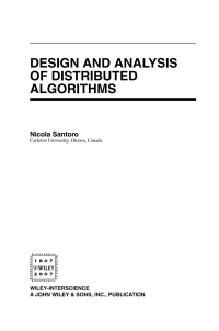 Cover image: Design and Analysis of Distributed Algorithms 1st edition 9780471719977