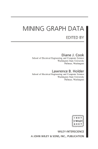 Imagen de portada: Mining Graph Data 1st edition 9780471731900