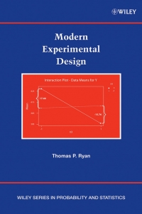 Imagen de portada: Modern Experimental Design 1st edition 9780471210771