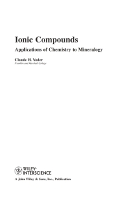 Cover image: Ionic Compounds 1st edition 9780471740469