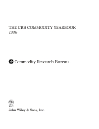 صورة الغلاف: The CRB Commodity Yearbook 2006 with CD-ROM 1st edition 9780471771821