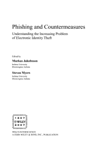 Imagen de portada: Phishing and Countermeasures 1st edition 9780471782452