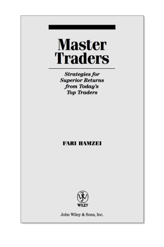 Cover image: Master Traders: Strategies for Superior Returns from Today's Top Traders 1st edition 9781118673034