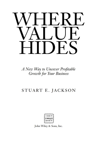 Cover image: Where Value Hides 1st edition 9780470009208