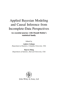 صورة الغلاف: Applied Bayesian Modeling and Causal Inference from Incomplete-Data Perspectives 1st edition 9780470090435