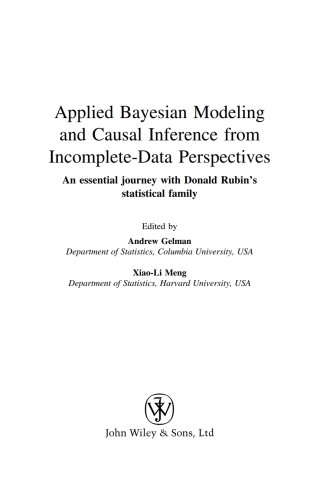 Immagine di copertina: Applied Bayesian Modeling and Causal Inference from Incomplete-Data Perspectives 1st edition 9780470090435