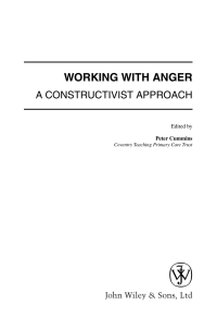 Cover image: Working with Anger 1st edition 9780470090503