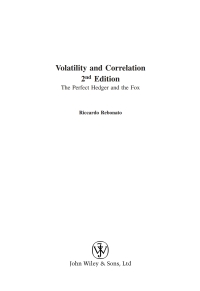 Imagen de portada: Volatility and Correlation 2nd edition 9780470091395