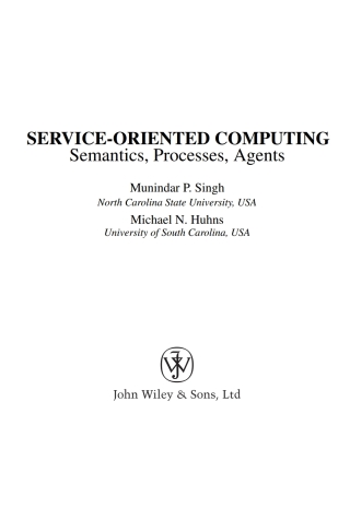 Imagen de portada: Service-Oriented Computing: Semantics, Processes, Agents 1st edition 9780470091487