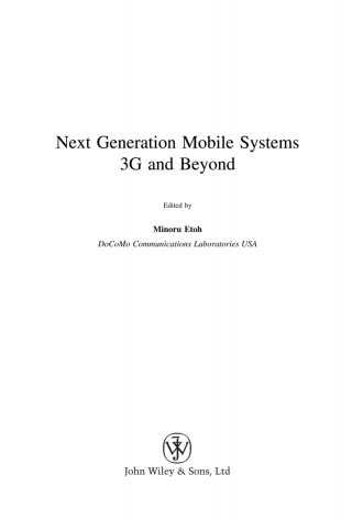 صورة الغلاف: Next Generation Mobile Systems 1st edition 9780470091517