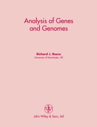 Cover image: Analysis of Genes and Genomes 1st edition 9780470843796