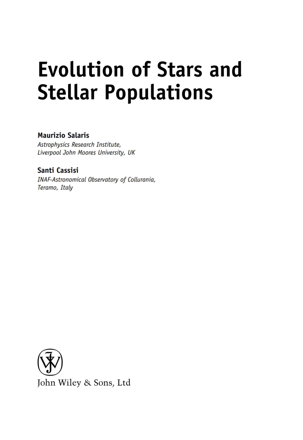 Evolution of Stars and Stellar Populations 1st Edition