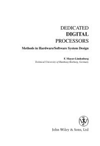 Cover image: Dedicated Digital Processors 1st edition 9780470844441