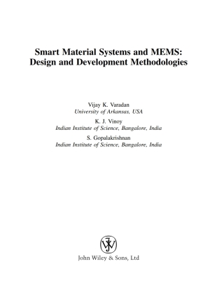Imagen de portada: Smart Material Systems and MEMS 1st edition 9780470093610