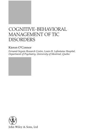 Immagine di copertina: Cognitive-Behavioral Management of Tic Disorders 1st edition 9780470093801