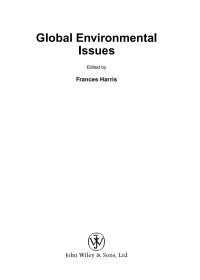 Imagen de portada: Global Environmental Issues 1st edition 9780470845615