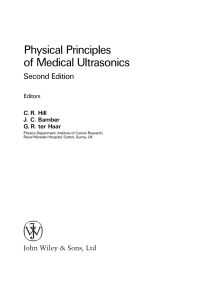 Cover image: Physical Principles of Medical Ultrasonics 2nd edition 9780471970026
