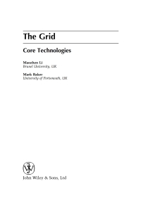 Cover image: The Grid: Core Technologies 1st edition 9780470094174