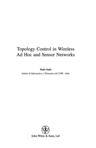 Cover image: Topology Control in Wireless Ad Hoc and Sensor Networks 1st edition 9780470094532