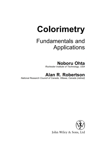 صورة الغلاف: Colorimetry: Fundamentals and Applications 1st edition 9780470094723