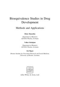 صورة الغلاف: Bioequivalence Studies in Drug Development: Methods and Applications 1st edition 9780470094754