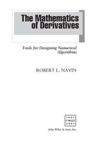 Imagen de portada: The Mathematics of Derivatives 1st edition 9780470047255