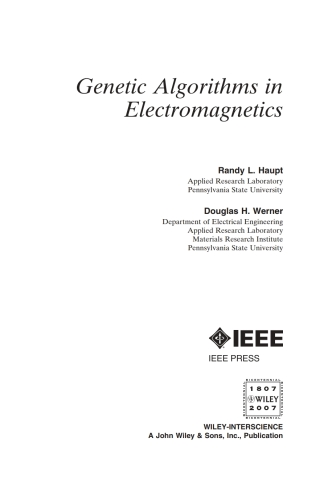 Cover image: Genetic Algorithms in Electromagnetics 1st edition 9780471488897