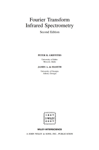 Cover image: Fourier Transform Infrared Spectrometry 2nd edition 9780471194040