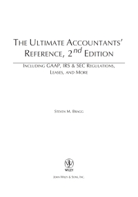 Cover image: The Ultimate Accountants' Reference: Including GAAP, IRS & SEC Regulations, Leases, and More, 2nd Edition 2nd edition 9780471771555