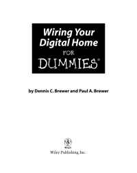 Cover image: Wiring Your Digital Home For Dummies 1st edition 9780471918301