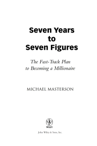 Imagen de portada: Seven Years to Seven Figures 1st edition 9780471786757