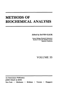 Imagen de portada: Methods of Biochemical Analysis 1st edition 9780471637448