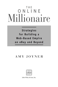 صورة الغلاف: The Online Millionaire 1st edition 9780471786740
