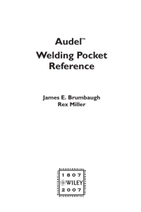 Cover image: Audel Welding Pocket Reference 1st edition 9780764588099