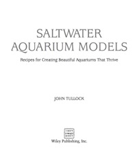 Cover image: Saltwater Aquarium Models 1st edition 9780470044247