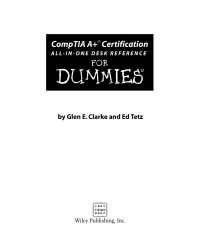 Cover image: CompTIA A+ Certification All-In-One Desk Reference For Dummies 1st edition 9780471748113