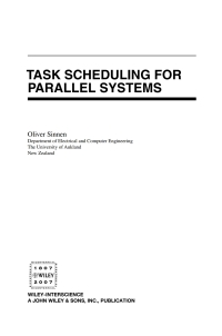 Cover image: Task Scheduling for Parallel Systems 1st edition 9780471735762