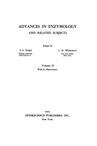 Cover image: Advances in Enzymology and Related Areas of Molecular Biology 1st edition 9780470124901