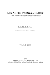 Cover image: Advances in Enzymology and Related Areas of Molecular Biology 11th edition 9780470124987