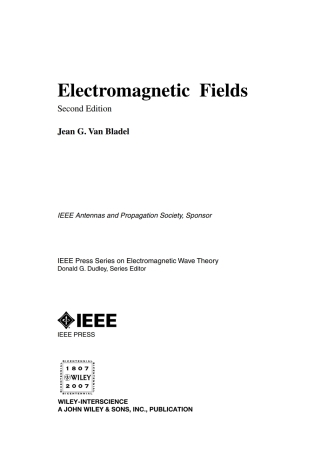 Immagine di copertina: Electromagnetic Fields 2nd edition 9780471263883