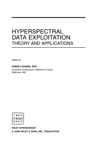 Cover image: Hyperspectral Data Exploitation 1st edition 9780471746973